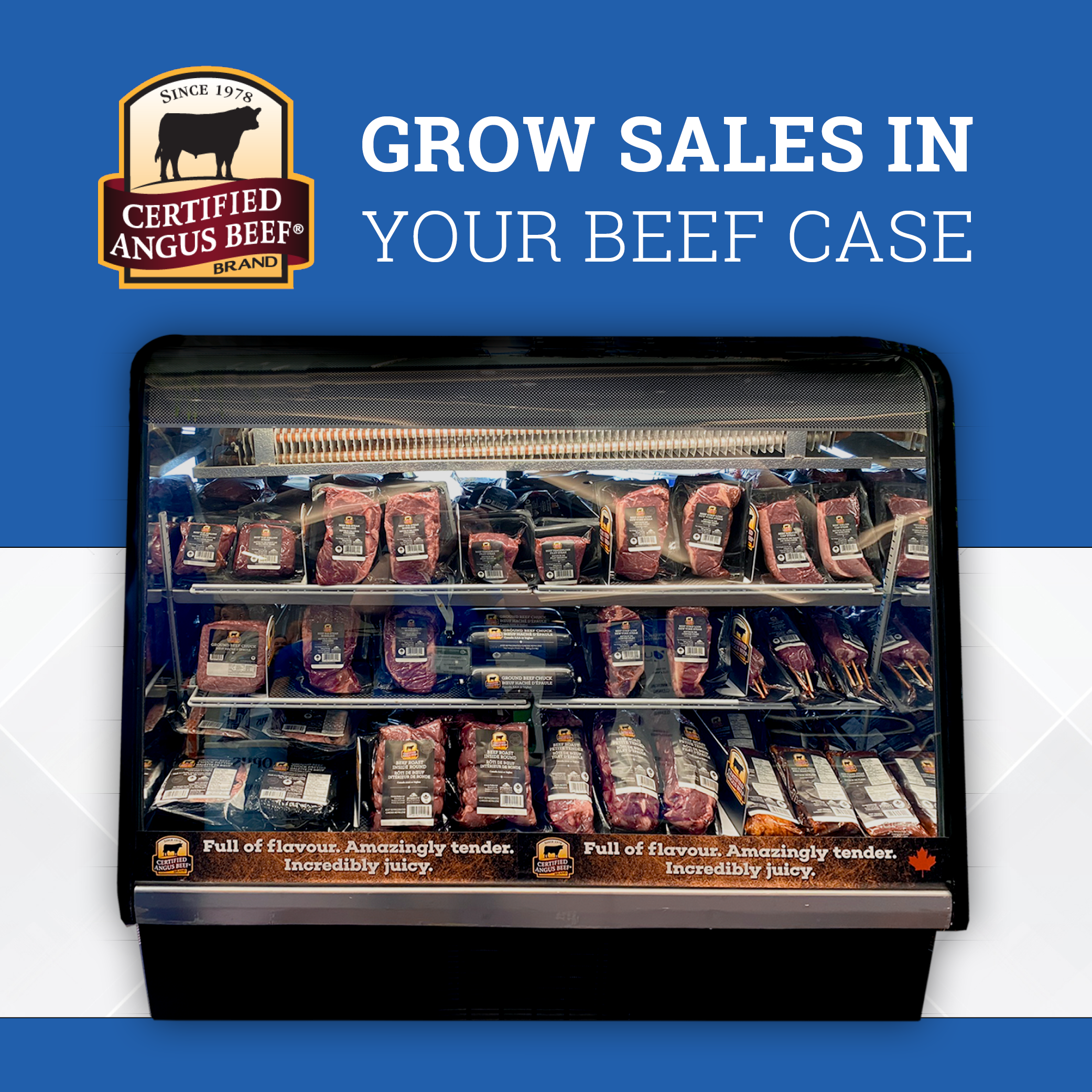 Level up your store’s beef case with case-ready Certified Angus Beef® products.